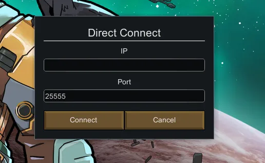 Прямое подключение к серверу RimWorld Together